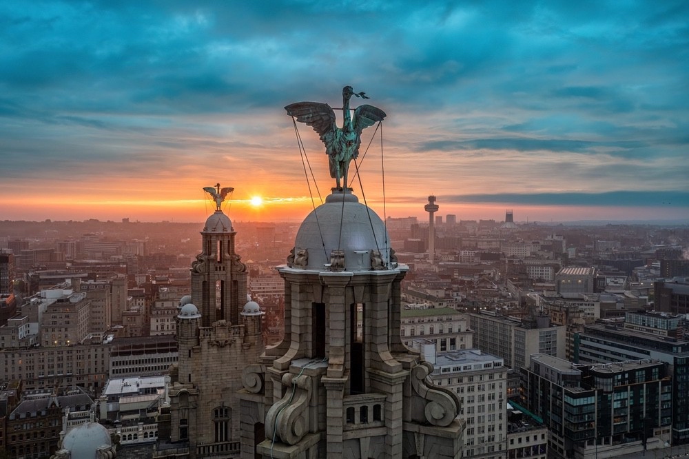 Liverpool’s Royal Liver Building and waterfront