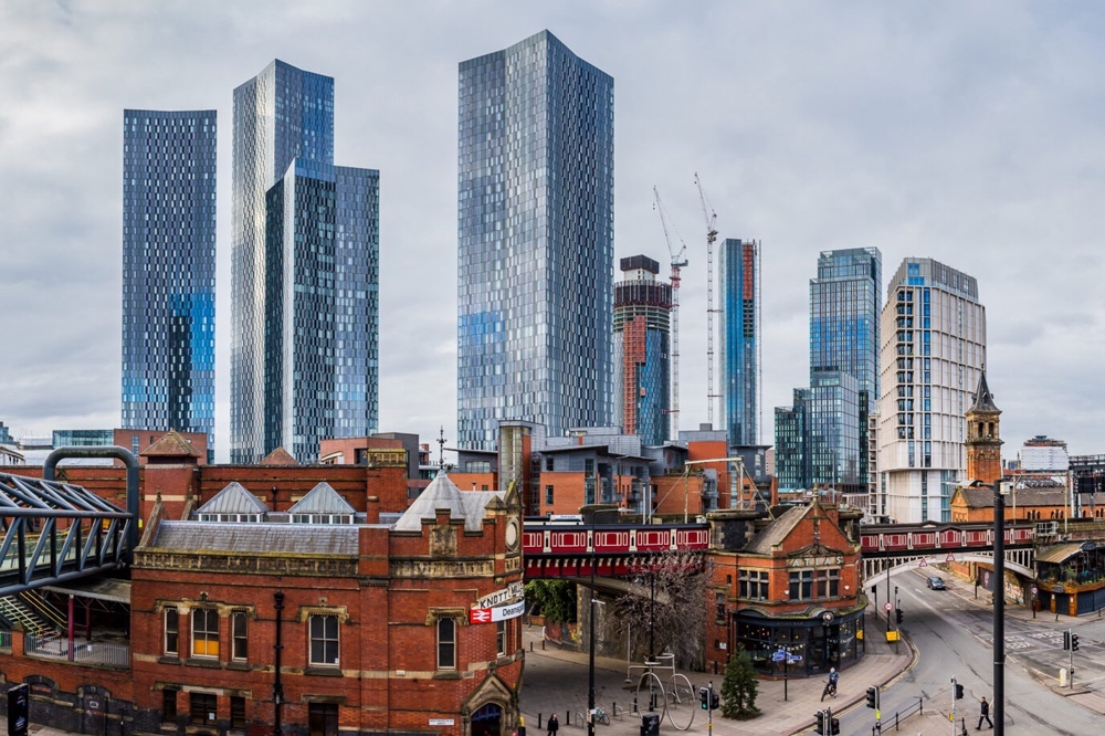 Manchester’s Beetham Tower and cityscape