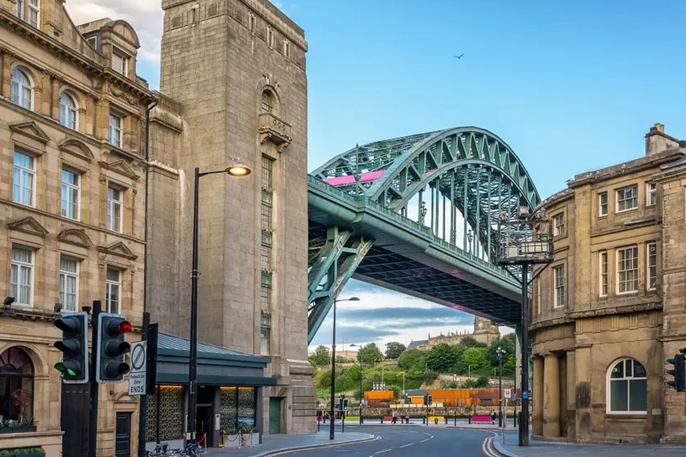 Newcastle’s Tyne Bridge at sunset